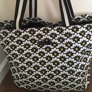 Large Vera Bradley Tote Black & White